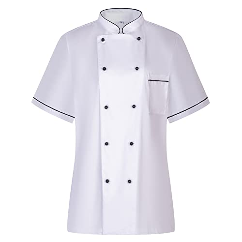 MISEMIYA - Chaqueta COCINERA Mujer - Uniformes Chef Mujer Chaqueta Mujer DE Cocina - Ref.849B - XL, Blanco