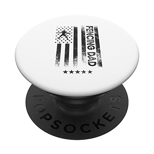 USA Amerikanische Flagge – Fencing Dad PopSockets mit austauschbarem PopGrip