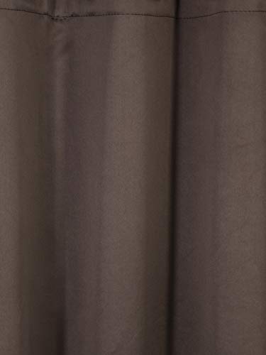 Image of Home Sizzler 1 Piece 100% Blackout Eyelet Polyester Long Window Curtain, 5ft, Brown