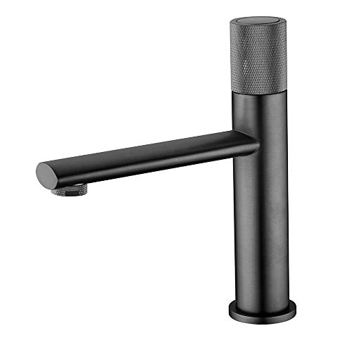Robinet de lavabo anti-corrosion en laiton massif avec poignée unique fluide