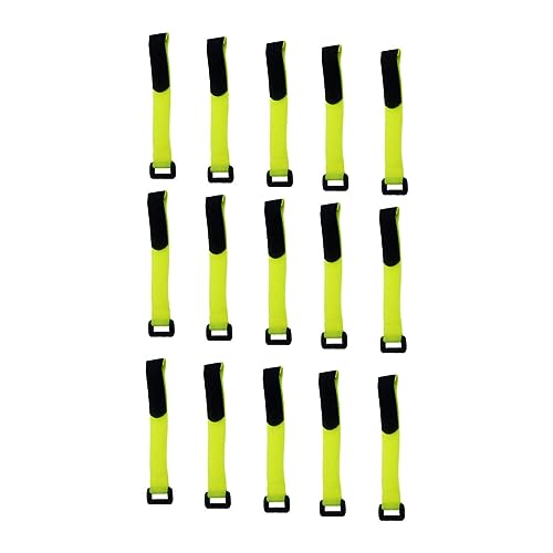 BELLIFFY 15pcs Hook and Straps Practical Bike Straps for Organizing Cords Tidy Fastening Lightweight and Easy to Use Mixed Colors