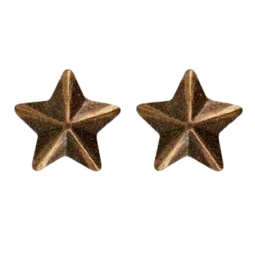 Ribbon Attachment, 3/16" Bronze Star, No Prong Flatback, 2 Pieces