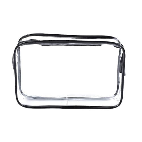 Bolsa de Higiene Pessoal de Viagem Transparente Organizador de Cosméticos Preto Azul Rosa Branco Opções, Preto, Armazenamento