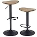 YOUTASTE Juego de 2 Taburetes de Bar, Taburete Bar Madera Regulable Altura, Taburetes Altos de Cocina, Giratorio Taburetes (Negro)