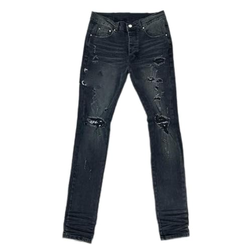 Jeans for pantalons déchirés confortables pour éliminer la rigidité du denim