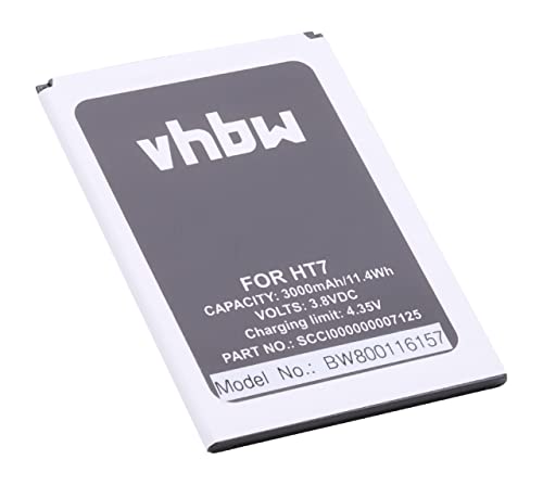 vhbw Batterie Compatible avec HomTom HT7 Pro, HT7 téléphone Portable (3000mAh, 3,8V, Li-ION)