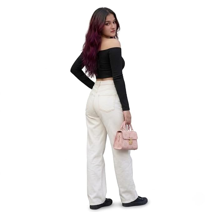 White Baggy Jeans for Women | High Waist Loose Fit Cotton Denim Pants | Wide Leg Oversized Casual Jeans | Sizes S M L XL XXL-picture-48