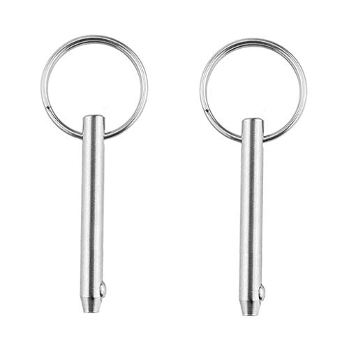 Set di 2 Perni a sgancio rapido in acciaio inox Cerniera acciaio barche accessori perno di bloccaggio Diametro 5 mm, accessori per barche con anello di chiusura a sfera