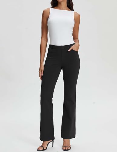 Stelle Women's 30" Bootcut Dress Pants Business Casual with Pockets Stretchy High Waisted Office Pull On Slacks for Work2