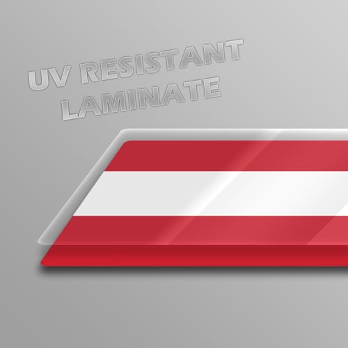 Image of World Country Flag Decal Stickers - Two Pack - for Cars Windows Bumpers Laptops Tablets Tumblers Cups Walls (Austria)