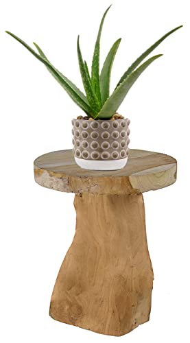 Möbelbörse Teak Hocker Sitzhocker Blumenhocker Beistelltisch Nachttisch Pflanzenhocker Blumenpodest Holz Cover