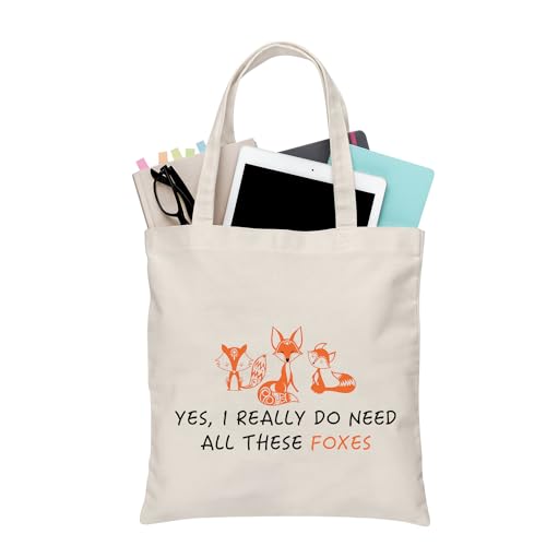 BDPWSS Fox Tote Bag Fox Lover Gift Yes i Really Do Need All These Foxes Funny Foxes Themed Shoulder Handle Bag