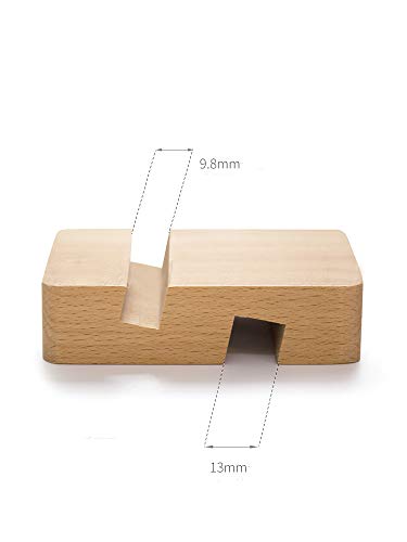 Wooden Cell Phone Stand, Universal Desktop Phone Stand Portable Mobile Tablet Holder