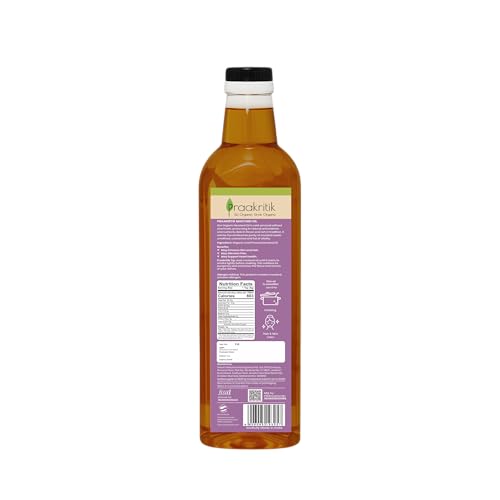 Image of Praakritik Organic Mustard Oil 500ml, Cold-Pressed Sarson Ka Tel, Unrefined & Chemical-Free, 100% Natural Cooking Oil (Pack of 2)