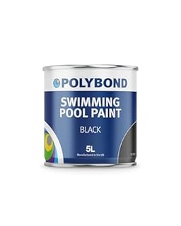 Polybond Swimming Pool Paint - Durable, Fast Drying Pool Paint Black 5 Litre