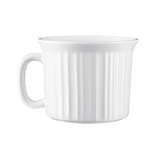 Corningware Plastic 20-Ounce Oven Safe Meal Mug with Vented Lid, French White