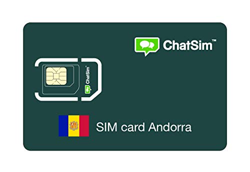 Tarjeta SIM internacional para viajes a ANDORRA y en todo el mundo  ChatSim  cobertura 165 Países, roaming global  red multioperador GSM/2G/3G/4G, sin costes fijos