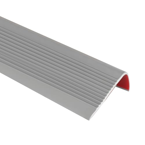 Nez de marche antidérapant gris en PVC souple autocollant de 10 mètres pour escalier