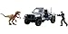 Jurassic World Truck Set, Atrociraptor Dinosaur & Human Figure, Movie Vehicle with Destruct Smash Area, Toy Gift with Connected Digital Play