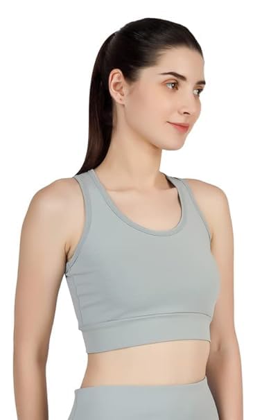 Image of Sports Bra for Women | Non-Padded High Support Gym, Yoga & Running Bra | Seamless Sweat-Wicking Polyester Workout Bra