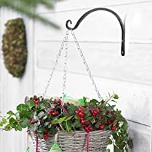 Shri Sai Metal Wall Hanging Plant Bracket Hook Decorative Straight Plant Hanger for Pots, Bird Feeders, Planters Wind Chimes Indoor Outdoor (Size -13 inches) (2)-image-45