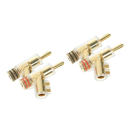 Conectores banana angulados para cables de altavoz y terminales de amplificador de audio