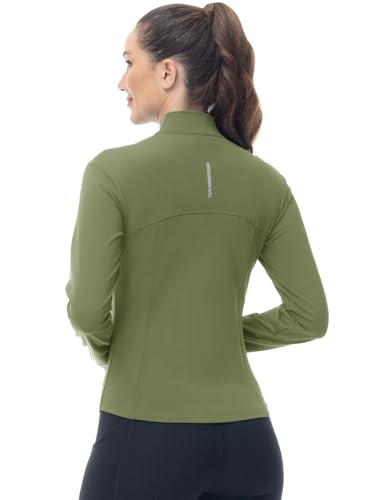 Image of Gopune Women's Workout Athletic Jacket Lightweight Zip Up Yoga Slim Fit Tops with Pockets