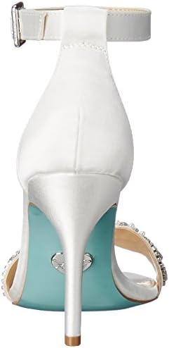 Betsey Johnson Women's Sb-gina Dress Sandal, Ivory Satin, 8 M US | Image 2
