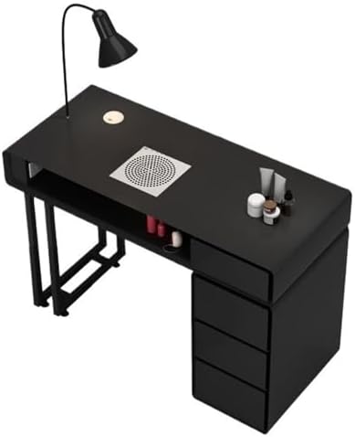 Professional Nail Desk with Storage - Manicure Table Station for Home & Salon Use, Ideal for Nail Technicians, Beauty Professionals, Includes Cabinets & Drawers,One Color,120cm