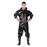watanzug 1. PVC-Gestrick: Professionelle Wathose zum Angeln, bequem und elastisch, wasserdicht und spritzwassergeschützt, schnell trocknend, hochdichtes, atmungsaktives und abriebfestes Futter, atmungsaktiv und schweißableitend, hautfreundlich und trocken