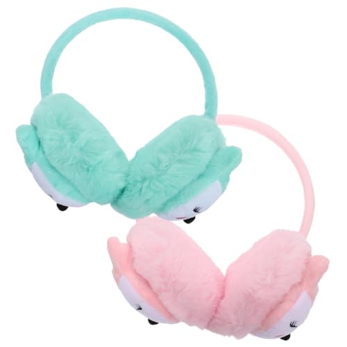 PartyKindom 2Pcs Warm Earmuffs Cute Fox Design Ear Covers for Boys Winter Ear Warmers for Outdoor Activities Comfortable Windproof for Cold Weather