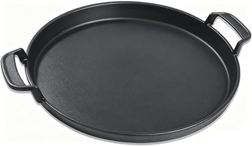 Denmay Plaque de Gril Ronde en Fonte de 30,5 cm pour barbecues à Charbon Weber 57cm, Compatible avec Weber Gourmet BBQ System, Noir, 30,5 cm