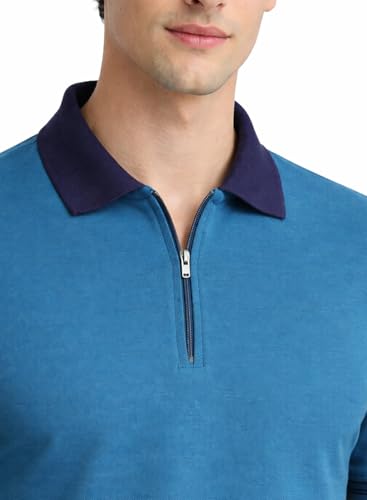 Image of Mens Premium Cotton Polo T-Shirt | 220 GSM Soft Fabric | Casual Stylish Look | Zipper Polo Design Snow White Polo T Shirt | Polo Tshirt for All-Day Wear