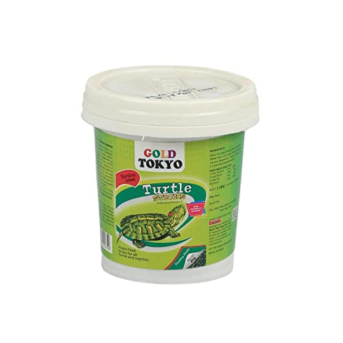 Image of Gold Tokyo Premium Turtle Food Container, 45g (Pack of 2) | Spirulina Added Stick with Stabilised Vitamin C | Suitable for Turtles of All Life Stages