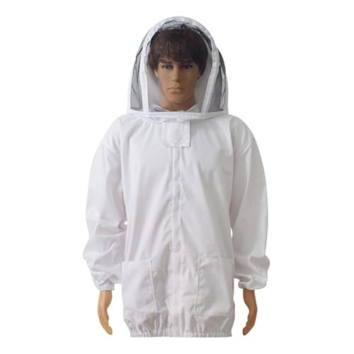 Chaqueta de apicultura blanca y transpirable para tus jornadas diarias en el colmenar