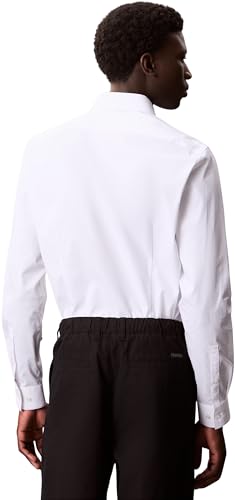 Calvin Klein Slim Esntl Poplin Nos STR SLD Chemises habillées, Blanc (Blanc), 38 Homme