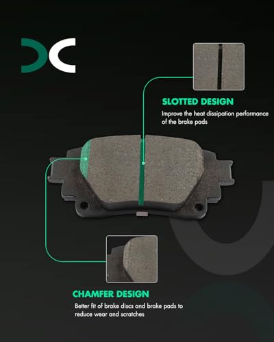 Image of SCITOO D2176 D2183 Front Rear Ceramic Brake Pad Sets For Toyota For Corolla | 2020 2021 2022 2023;8pcs Brake Pads;w /Hardware