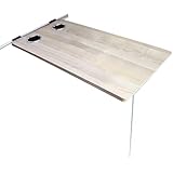 XDLEDMKIZ Klappbarer Wohnmobiltisch, Esstisch für Wohnmobile, mit 2 Becherhaltern, Wandmontage-Esstisch mit klappbaren Beinen, tragbar, robust und langlebig, für Camper u