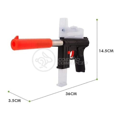 Arma Pistola de Pressão N-808 Atira Dardos e Orbeez Bolinha de Gel + Dardos e Bolinhas