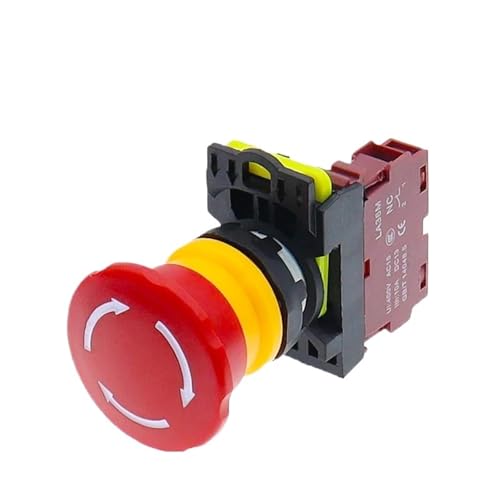 Bouton poussoir arrêt d'urgence autobloquant 10A pour circuit 6V