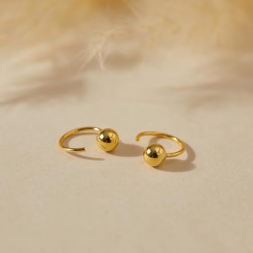 Image of CHIC & ARTSY 925 Sterling Silver Half Hoop Earrings for Women, Small Huggie Hoops Set with Ball Bar Star Moon Cross & Pearl, Lightweight Comfort Fit Everyday & Sleep Earrings