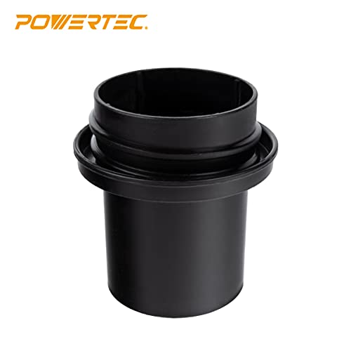 Powertec 70191 Screw End Quick Coupler For 2-1/2” Hose – Left-Hand Threaded Adapter, 2-1/4 X 2-1/2", Black #TOP1