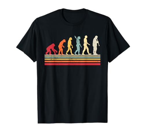 Camiseta para hombre, diseño de evolución de clarinete retro Camiseta