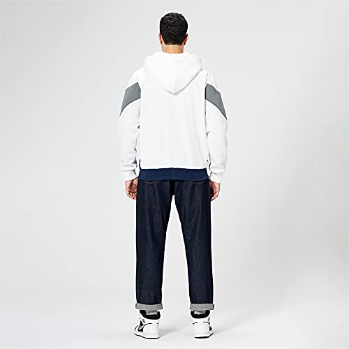 Wowcarbazole Men's Full Zip Hoodie Long Sleeve Color Block Hooded Sweatshirt Casual Fleece Jackets4