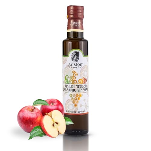 Ariston "The Very Best" Premium Balsamic Vinegar – Barrel Aged, Gourmet Quality, Product of Italy – Vegan, Gluten Free, GMO Free, No Added Sugar, All-Natural, 8.45 fl oz (250ml) Apple