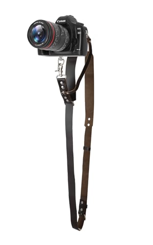 Bebaimis Leather Camera Harness for One Camera,Single Camera Shoulder Strap,Camera Straps for Photographers,Camera Strap Crossbody Quick Release DSLR,Brown