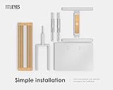 FITUEYES Design Floor TV Stand for 32-65 Inch TVs Beech Wood Height Adjustment Freestanding TV Stand ±30° Swivel Cable Management Zen Series - Image 7