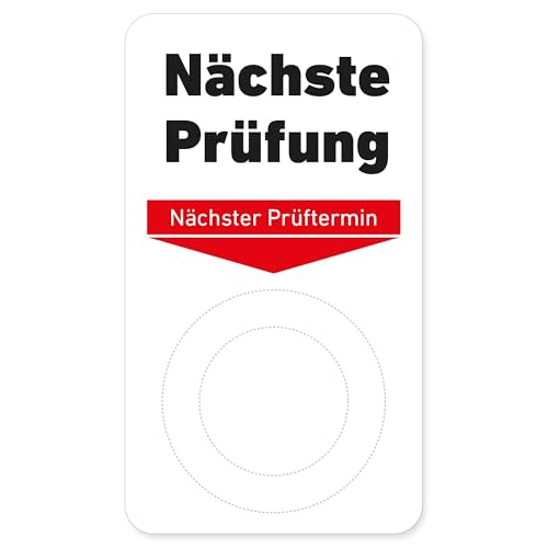 Grundplaketten für Prüfplaketten'nächste Prüfung'.