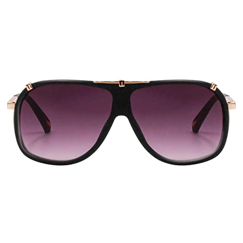 Hanj Retro Sunglasses Womens Mens Classic Aviator Frame 70s Vintage Disco Glasses2