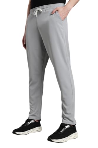 Image of SWADESI STUFF Men's Cotton Blend Track Pants, Black, Comfort Fit with Drawstring, Side Pockets for Regular Wear, Sports, Joggers
